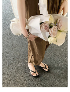 Sandalias de Playa de Cuero Genuino para <span class=keywords><strong>Mujer</strong></span>, Estilo Minimalista, para el Verano - Product Image 6