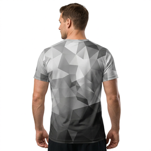 เสื้อยืดพิมพ์ลายทั้งตัวสำหรับผู้ชาย แขนสั้น ทรงโอเวอร์ไซส์ สไตล์ลำลอง สตรีทแวร์ รับผลิตแบรนด์ส่วนตัว - Product Image 2