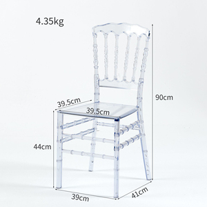 Chaises Chivari modernes en acrylique pour réceptions <span class=keywords><strong>de</strong></span> mariage, utilisation en extérieur ou dans un salon, design minimaliste, mobilier <span class=keywords><strong>de</strong></span> <span class=keywords><strong>salle</strong></span> à manger commercial - Product Image 3