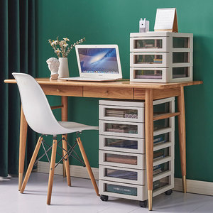 Großhandel Büro B4 Datei Organisation Kunststoff Lager regal Haushalt Desktop Make-up Transparente Schublade Lagers chrank mit Rädern - Product Image 6