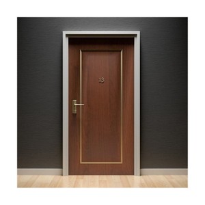 Testimonios Forma geométrica de madera de seguridad hecha de chapa Centro de llamadas Puertas de madera Insertos de blindaje de radiación personalizados - Product Image 3