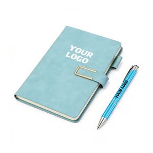Custom Logo <b>A5</b> Pu Leather Hardcover Gift Unique <b>Notebook</b> Journal Plan Book - Product Image 1