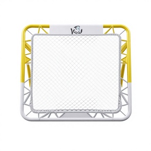 KLTW INT'L Yellow Foldable Steel Mesh Training <b>Net</b> with Adjustable Angle Design 32mm for Soccer Training - Product Image 1