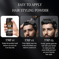Poudre coiffante professionnelle pour hommes : volume et texture instantanés, fini mat et tenue forte longue durée pour cheveux fins et légers