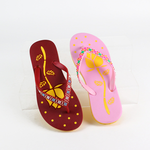 Mode bas prix pied imprime marque de dames chaussures confortables femmes été pantoufles tongs pantoufle - Product Image 1