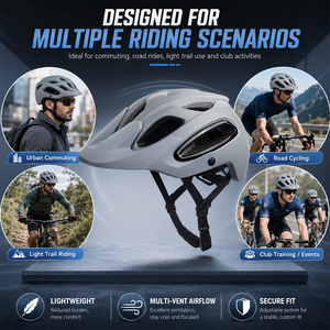 <span class=keywords><strong>Casco</strong></span> Ligero <span class=keywords><strong>para</strong></span> Bicicleta de Montaña Doble Propósito con Visera Desmontable, Resistente a Impactos EPS/PC, Diseño Transpirable <span class=keywords><strong>para</strong></span> Ciclismo Unisex - Product Image 5