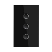 Interrupteur mural intelligent WIFI US en verre trempé, tactile, 1/2/3/4 gangs, sans fil neutre, commande à distance par application, compatible Google Alexa