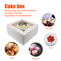 Produsen disesuaikan 8 \ "9 \" 10 \ "12 \" kertas kelas makanan kotak kue dengan Windows untuk Takeaway & Sushi timbul cetak