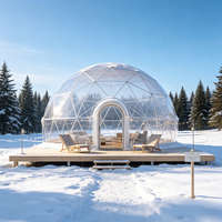 Tente dôme commerciale, igloo transparent, imperméable, pour jardin extérieur, pavillon de glamping