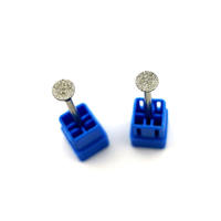 HYTOOS Fraise à ongles diamantée ronde, nettoyeur de cuticules russe, fraises de manucure, accessoires pour perceuses électriques à ongles