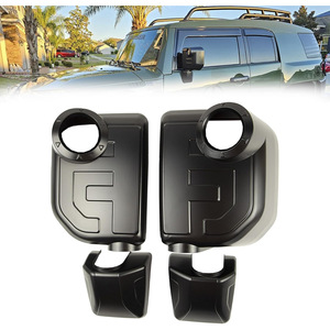 Coques de rétroviseurs pour Toyota FJ Cruiser Noir 4 pièces Texture Fibre de Carbone Ensemble Complet - Product Image 1