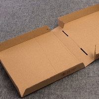 Boîte à pizza carrée personnalisable en carton ondulé brun/blanc de 8 pouces