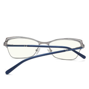 Gafas Grises con Protección Anti Luz Azul, Modelo Jack Cat Eye, Montura Completa para Mujer, 5112, Rostro Ovalado, Montura Metálica para Adultos - Product Image 4