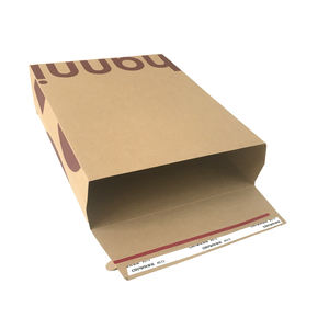 <span class=keywords><strong>Busta</strong></span> di carta Kraft personalizzata per buste postali in cartone <span class=keywords><strong>A4</strong></span> espandibile con truciolo bianco - Product Image 1