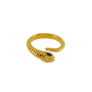 Zogxin Snake Shape Gold <b>Ring</b> <b>Adjustable</b> Animal Design Unisex Jewelry - Product Image 5