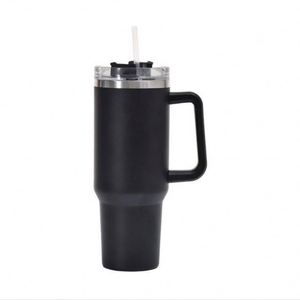 Custom Logo White 40 Oz Double <b>Wall</b> Stainless Steel Vacuum BPA Free <b>Large</b> Capacity Travel Tumbler with Handle Han - Product Image 2
