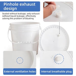 CINA PACK 20 Liter 5 Gallon Recyclable Eco-Friendly Plastic <strong>Bucket</strong> with One-way Air Valve for Hot <strong>Filling</strong> Paint - Product Image 6