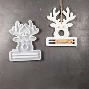 แม่พิมพ์ซิลิโคนทำจี้ยิปซั่มตกแต่งชั้นวาง<span class=keywords><strong>เงิน</strong></span>แบบม้วนรูปกวางเอลก์ M52521 - Product Image 2