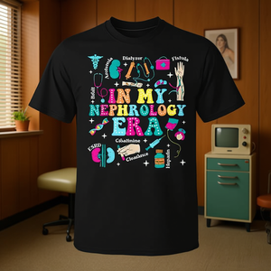 Camiseta Retro de Técnico de Nefrología con Estampado Groovy de Mi Época de Diálisis - Para Promociones - Product Image 3