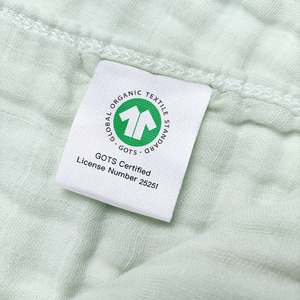 Nhà máy trực tiếp Nhà cung cấp bán buôn tùy chỉnh 100% cotton hữu cơ màu rắn 4 lớp bỏ thuốc lá Bìa bọc bé Muslin chăn - Product Image 1