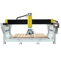 Mesin Pemotong Batu Kuarsa Granit Porselen 20KW Akurasi Tinggi Kalibrasi Otomatis Ramah Pengguna 4-Axis PLC Bridge Saw