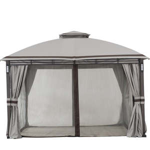 Gazebo en forme d'<span class=keywords><strong>arc</strong></span> en acier Cadre enduit <span class=keywords><strong>de</strong></span> poudre durable Assemblage rapide Abri extérieur Moustiquaire <span class=keywords><strong>de</strong></span> toit étanche pour patio - Product Image 3