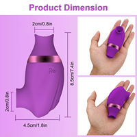 2-in-1-Frauen-Masturbations-Massagegerät Sexspielzeug oral Zunge leckend saugend Nippel Klitoris-Stimulator Vibrator für Damen Paare