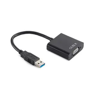 USB3.0 الذكور إلى VGA أنثى محول ل XP/win7/8 دعم كامل HD 1080 p