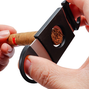 Cigar Cutter Set Stainless Steel Double Blade V Shape Bar Style Three Piece Manual Cigar Accessories - Product Image 2