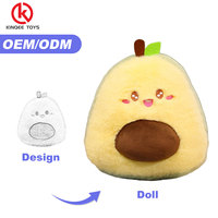 Kinqee En71 Custom Aardbei Superzacht Pluche Geborduurd Kussen Gevuld Fruit Kinderen Rood Decoratief Kussen Unisex Pluche Speelgoed