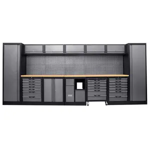 Armoire de système de stockage d'outils combinés multifonctionnels à réparation automatique robuste pour garage d'atelier avec armoire de pièces