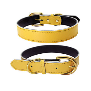 Collar reflectante para perros, correa ajustable de cuero auténtico suave, personalizado, suministros para mascotas, venta al por mayor - Product Image 5