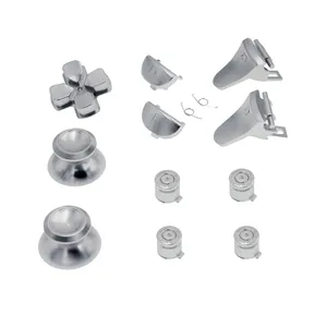 Metal Chrome L1 R1 L2 R2 D-pad Joystick Rocker Alloy Triggers Button Set for PS4 Pro Controller