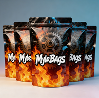 Sacs en Mylar de 14 g, sécurisés pour les enfants, protégés contre les UV, épaissis, anti-odeurs, emballage personnalisé imprimé avec fermeture éclair pour les produits en petites quantités