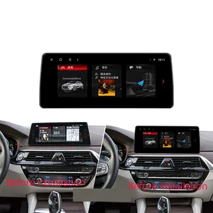 10.25 "Android 13 araba multimedya oynatıcı ekran GPS navigasyon radyo BMW 5 serisi EVO 18-23Y CarPlay için tam laminasyon