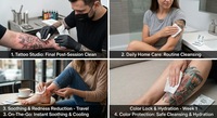 Lingettes jetables individuelles pour soins après tatouage à l'hamamélis, apaisantes et nettoyantes pour la peau