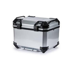 Caja Cuadrada de 45L con Respaldo, Forro y Pintura Plateada para Motocicleta, Directo de Fábrica - Product Image 1