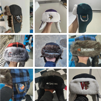 Gorro de Invierno Personalizado con Orejeras, Estilo Trapper, Rayas, Impermeable, Resistente al Viento, Piel Sintética, Logotipo Bordado, Unisex, para Deportes y Caza