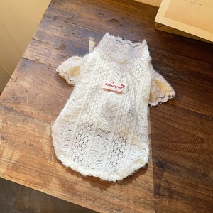 Chemise de base <span class=keywords><strong>pour</strong></span> <span class=keywords><strong>chien</strong></span> à manches volantées et bordure en dentelle, <span class=keywords><strong>pour</strong></span> l'automne et l'hiver - Product Image 6