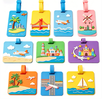 Étiquettes de bagages en PVC personnalisées de forme créative, étiquettes de sac en silicone 3D personnalisées, étiquettes d'identification de valise uniques