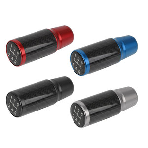 Carbon Fiber Gear <b>Shift</b> <b>Knob</b> Aluminum Alloy Universal Car Manual Automatic Shifter Red Blue Silver Gray Ergonomic Design - Product Image 4