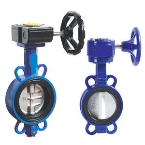 factory manual wafter valve gearbox epdm seat butterfly valve gearbox