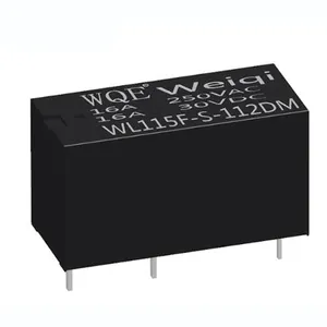 Weiqi produttore relè pcb di potenza WL115F 8A 12A 16A 12v 24vdc relè per uso generale 6pin 8pin