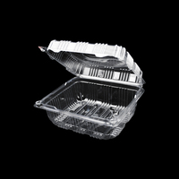 Boîte d'emballage de fruits en plastique transparent à charnière personnalisée avec trou d'air pour tomates cerises et framboises