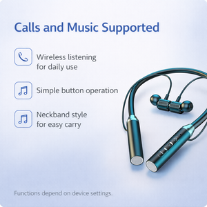 Neckband Wireless Earbuds Sports Bluetooth Headphones Lightweight In-Ear Stereo <strong>with</strong> <strong>Mic</strong> - Product Image 4