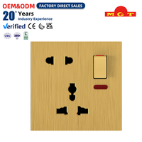 Prise murale multifonction 5 broches personnalisée en usine OEM avec indicateur néon – Vente en gros de prises et interrupteurs muraux