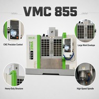 Centre d'usinage vertical CNC 5 axes VMC855, machine de fraisage de métaux, système de précision BT40 GSK pour la fabrication de moules et l'aérospatiale