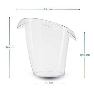 Seau à champagne en plastique transparent 27x24 cm, porte-bouteille de vin incassable - Product Image 2
