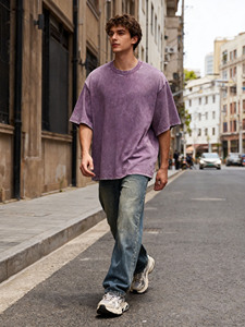 <span class=keywords><strong>T</strong></span>-shirt homme rétro délavé, coupe lourde, grande taille, épaules tombantes, <span class=keywords><strong>t</strong></span>-shirts de marque pour hommes, prê<span class=keywords><strong>t</strong></span> pour les marché<span class=keywords><strong>s</strong></span> US et UE, vente en gros - Product Image 5