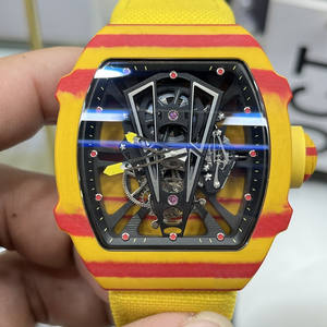 Reloj Mecánico de Alta Calidad para Hombre con Elegante Caja de Aleación, Correa de Silicona, Esfera de Cristal Hueca y Visualización de Agujas - Product Image 5